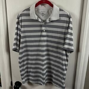 George white and black striped polo shirt preppy.  Sz small